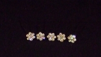 Daisy Design Hair Pins  - Clear (Pack of 5)