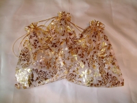 Light Gold Organza Favour Bags (Pack of 20)