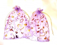 Purple Heart Favour Bags (Pack of 20)