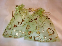 Green Heart Favour Bags (Pack of 20)