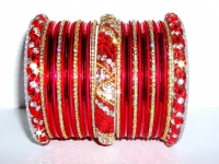 Red & Gold Indian Fashion Bangles