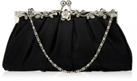 Black Crystal Evening Clutch Bag