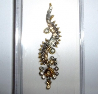 Box Bindi - Gold with Glistening Clear crystals