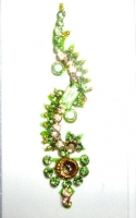 Box Bindi - Light Green & Gold