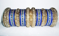 NEW COLLECTION: Royal Blue and Gold Indian Fashion Bangles