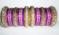 NEW COLLECTION: Purple and Gold Indian Fashion Bangles