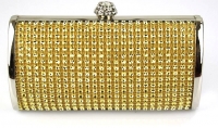 Gold Sparkly Crystal Evening Clutch 